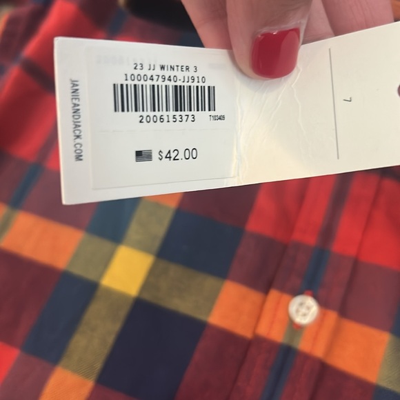 NWT Janie & Jack Plaid Shirt, 7 - Picture 6 of 8